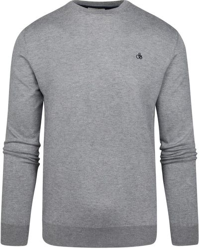 Scotch & Soda Sweat-shirt Pull-over Gris Chiné