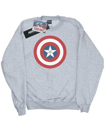 Marvel Sweat-shirt Captain America Civil War Shield - Gris