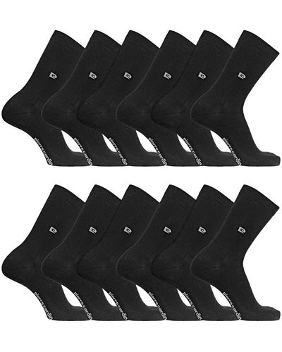 Pierre Cardin Chaussettes Lot de 6 Paires de chaussettes de ville unies modèle PC 00399 - Noir