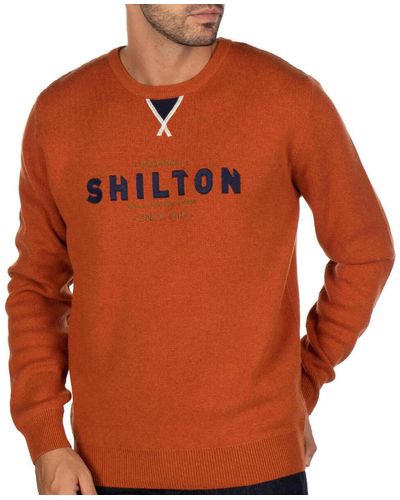 Shilton Pull Pull col rond basic COMPANY - Orange