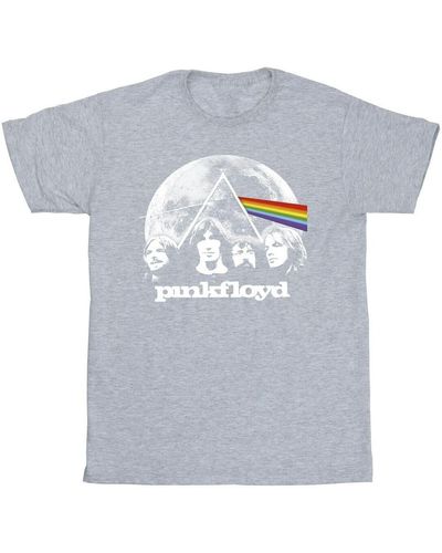 Pink Floyd T-shirt Moon Prism Blue - Gris