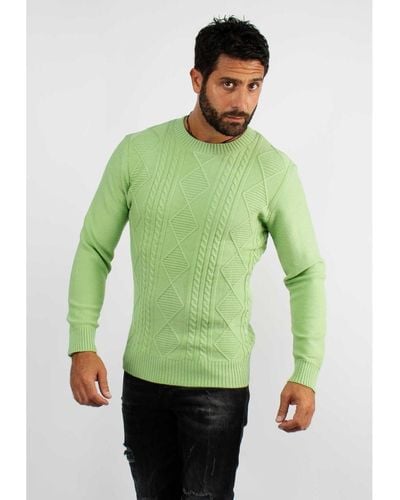 Hollyghost Pull Pull col rond en maille vert