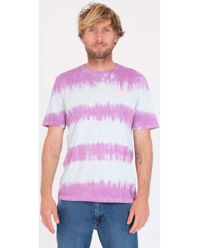 Hurley T-shirt Camiseta Everyday washed Tie Dye Teal Tinted Heather - Violet