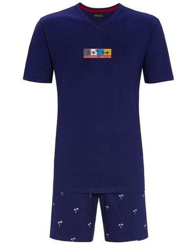 Ringella Pyjamas / Chemises de nuit Pyjama coton court - Bleu