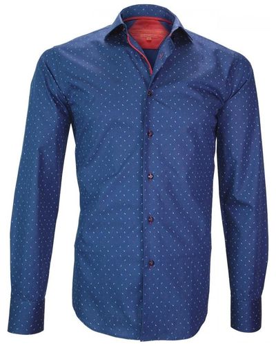 Andrew Mc Allister Chemise chemise imprimee glasgow bleu