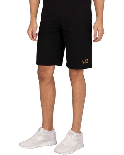 EA7 Short Logo Sweat Shorts - Noir