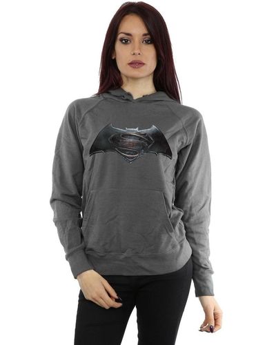 Dc Comics Sweat-shirt Batman v Superman Logo - Gris