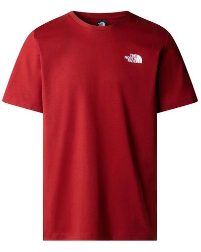 The North Face Polo M S/S REDBOX TEE - Rouge