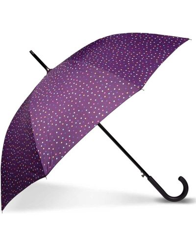 Isotoner Parapluies Parapluie canne poignée gomme - Violet