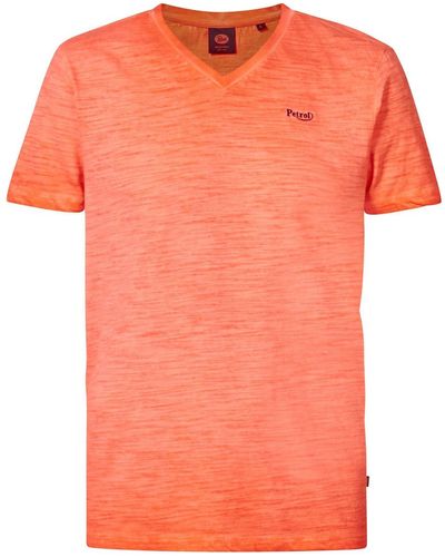 Petrol Industries T-shirt T-Shirt Bellows Melange Orange Vif