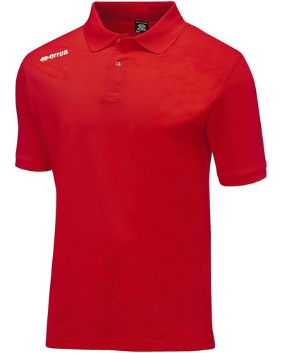 Erreà T-shirt Polo Team Colour 2012 Ad Mc Rosso - Rouge