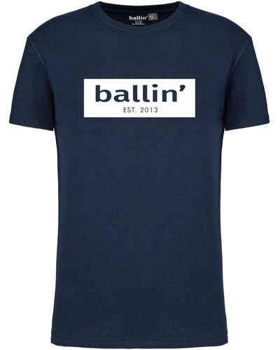Ballin Est. 2013 T-shirt Cut Out Logo Shirt - Bleu