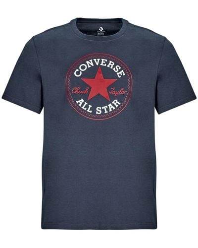 Converse T-shirt GO-TO ALL STAR PATCH T-SHIRT - Bleu