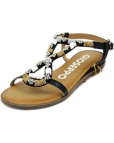 Gioseppo Sandales Chaussures, Sandales, Cuir douce, Strass - 72027 - Noir