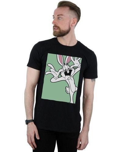 Dessins Animés T-shirt Bugs Bunny Funny Face - Vert