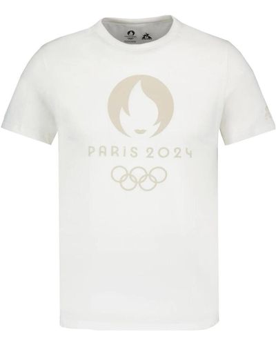 Le Coq Sportif T-shirt Graphic p24 tee ss n1 m marshmallow - Blanc