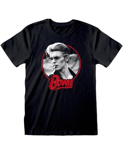 David Bowie T-shirt Smoking - Noir