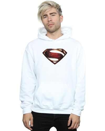 Dc Comics Sweat-shirt Justice League Movie Superman Emblem - Blanc