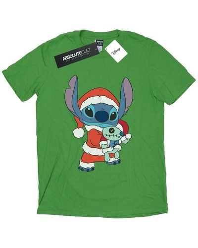 Disney T-shirt Lilo And Stitch Stitch Christmas - Vert