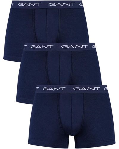 GANT Caleçons Lot de 3 malles Essentials - Bleu