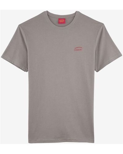 Oxbow T-shirt Tee-shirt manches courtes imprimé P2TESKA - Gris