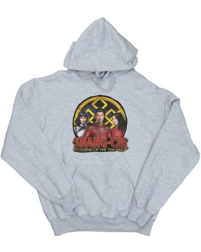 Marvel Sweat-shirt Shang-Chi And The Legend Of The Ten Rings Group Logo Emblem - Gris