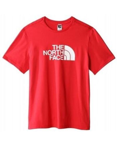 The North Face T-shirt T-Shirt EASY - Red/White - Rouge
