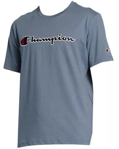 Champion T-shirt CREWNECK - Bleu