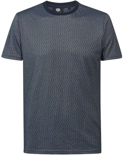 Petrol Industries T-shirt T-Shirt Bleu Foncé Zigzag