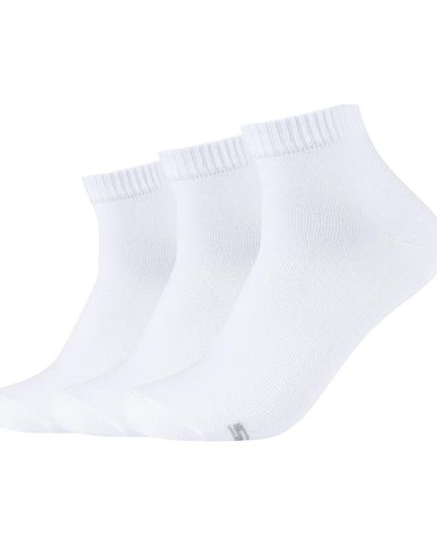 Skechers Chaussettes 3PPK Basic Quarter Socks - Blanc