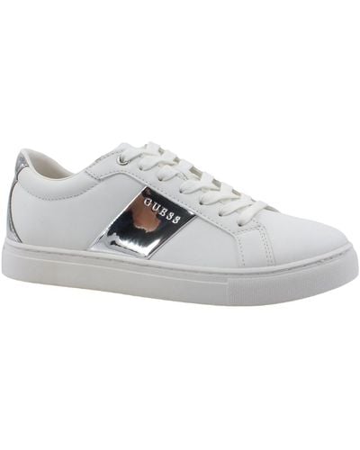 Guess Chaussures Sneaker Donna White Silver FL7TODELE12 - Gris