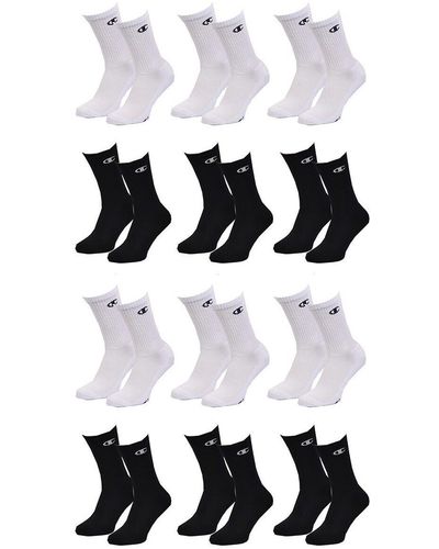 Champion Chaussettes de sports Pack de 12 paires assorties TENNIS - Blanc