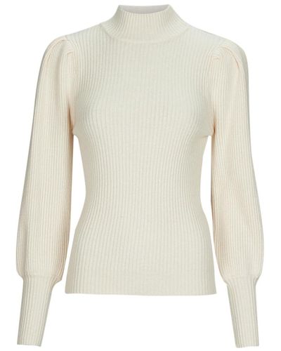 ONLY Pull ONLKATIA L/S HIGHNECK PULLOVER KNT - Blanc