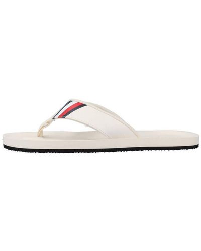 Tommy Hilfiger Tongs COMFORTABLE PADDED BEACH - Blanc