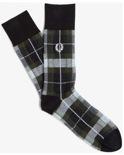 Fred Perry Chaussettes CALCETINES CUADROS C6154 - Noir
