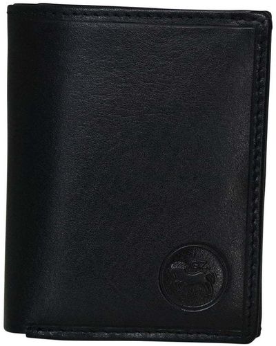 Chapeau-Tendance Porte-monnaie Porte-monnaie cuir boutonné avec Protection RFID - Noir