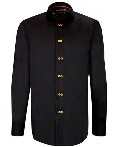 Emporio Balzani Chemise chemise cintree double boutonnage dottio noir