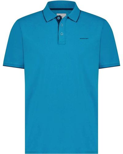 State Of Art T-shirt Polo Piqué Petrol Bleu