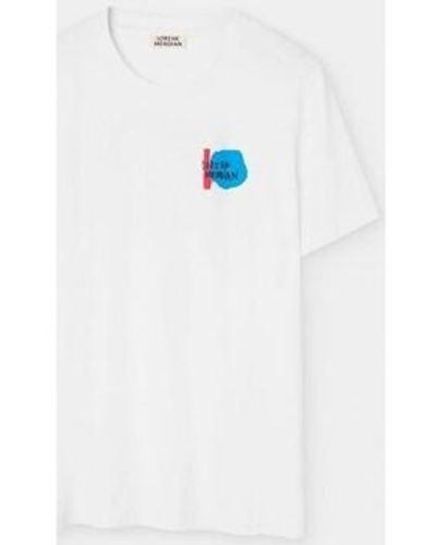 Loreak Mendian T-shirt Loreak Blue Corita Tshirt White - Blanc