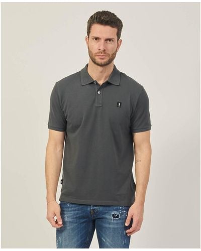 Refrigue T-shirt Polo avec patch logo - Gris