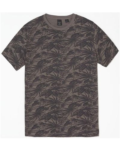 Le Temps Des Cerises T-shirt T-shirt vezir à motif tropical gris