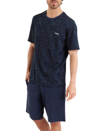 Athena Pyjamas / Chemises de nuit Pyjama coton court - Bleu