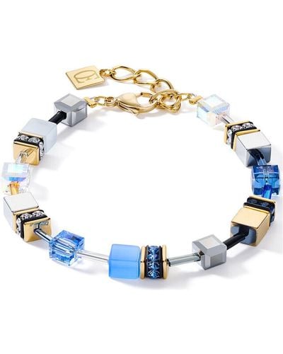 COEUR DE LION Bracelets Bracelet Geocube doré bleu