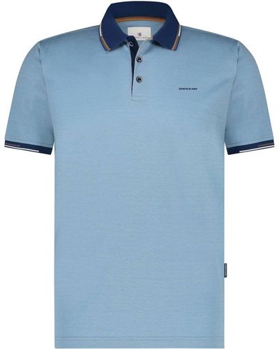 State Of Art T-shirt Polo Piqué Bleu Clair