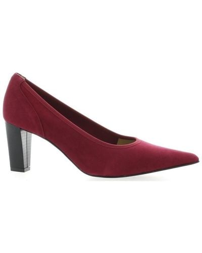Brenda Zaro Chaussures escarpins Escarpins cuir velours bdeaux - Rouge