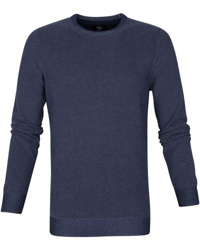 Suitable Sweat-shirt Respect Pull-over Bleu Jean Foncé