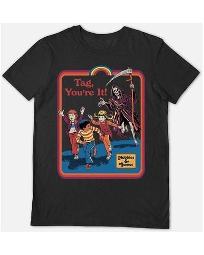 Steven Rhodes T-shirt Tag, You're It! - Noir
