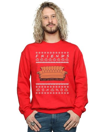 Friends Sweat-shirt Fair Isle Couch - Rouge