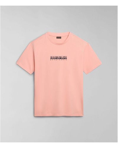 Napapijri T-shirt S-BOX SS4 NP0A4H8S-P1I PINK SALMON - Rose