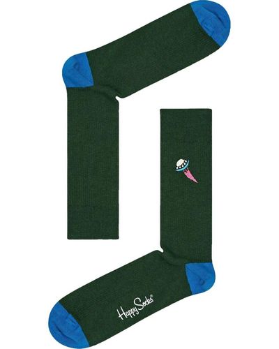 Happy Socks Socquettes Chaussettes Ufo - Vert